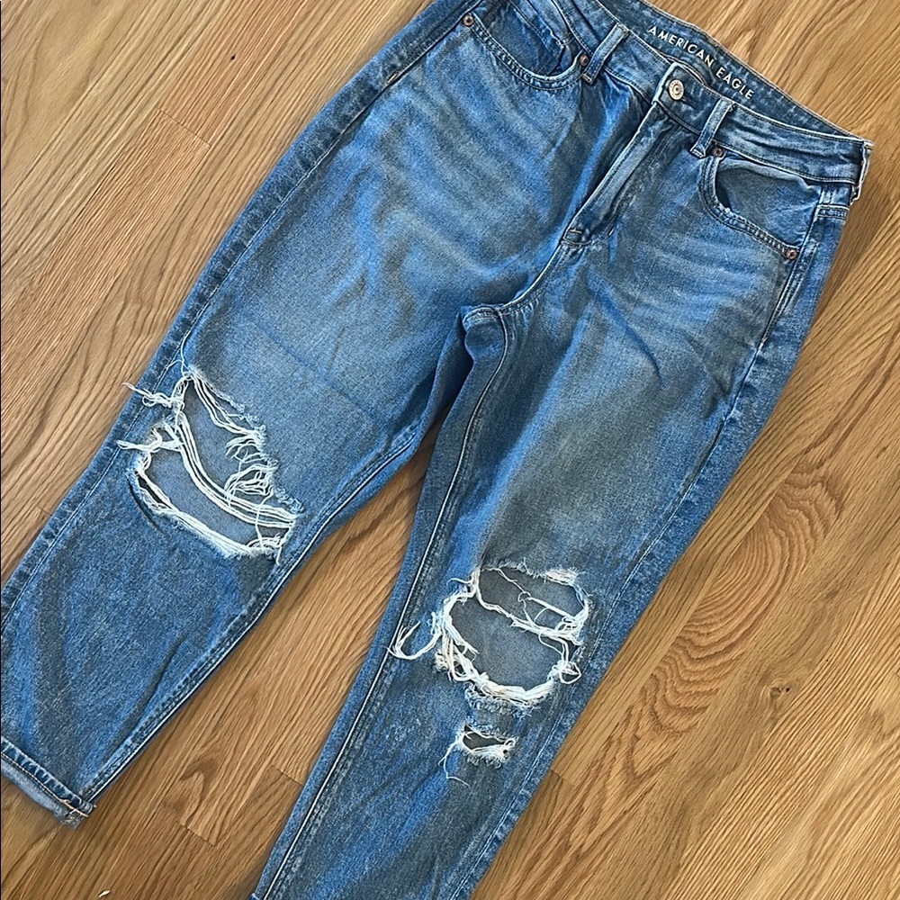 American Eagle Ripped Blue Jeans